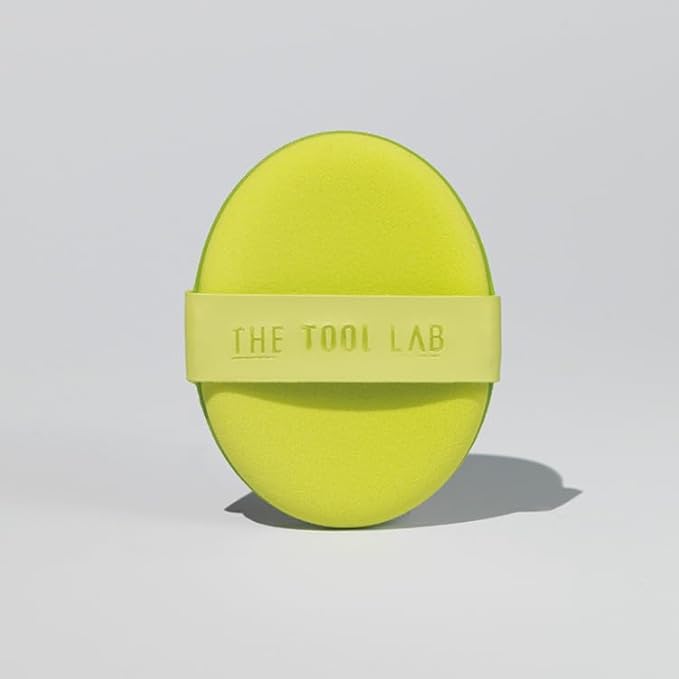 THE TOOL LAB Happyrim Aqua Puff - Korean Olive Young Makeup Puff Sponge for Liquid Foundation Cushion Shading Blusher, 100% Pure Rubycell for EXTREME Moisterizing Fitting - 2.9 inch