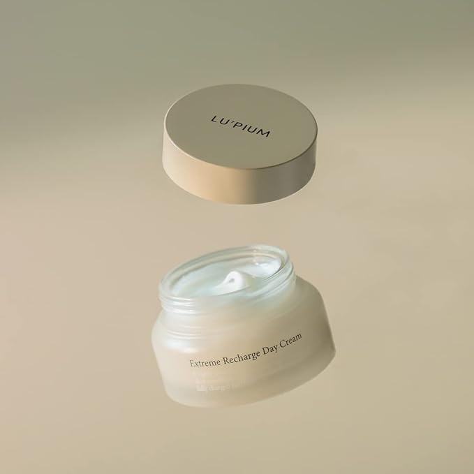 LU'PIUM Extreme Recharge Day Cream – Vegan Moisture Shield & Barrier Repair Cream for Dry or Sensitive Skin, 5 Plant Mucin Complex & Liposome Nutrition, Inspired by Korean Skincare