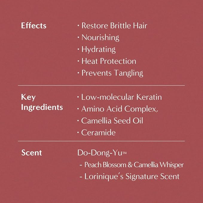 L04-N Keratin Heat Protectant Hair Cream 0.67fl oz | Korean Camellia Oil Leave-In Treatment for Silky & Shiny Hair | Anti-Frizz & Moisturizing Hair Serum