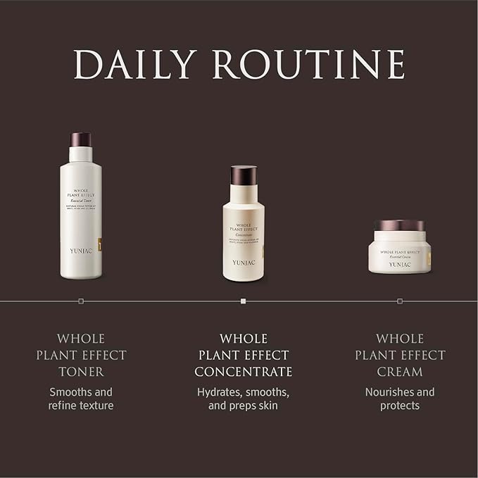 Whole Plant Effect Concentrate(1.35fl oz) - Instant Absorbing Milky texture serum, with squalane, ceramide, fermented ginseng root, for deep hydration, strengthen skin barrier, Korean skin care