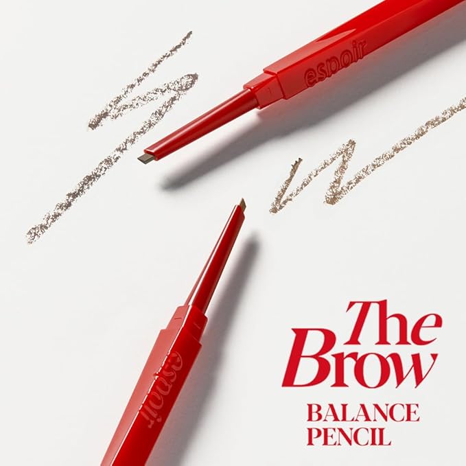 Espoir The Brow Balance Pencil #5 Light Brown | Eye Brow Pencil Quick and Easy to Draw without Clumping with Slim Triangle Shape| A Detailed and Rich Eyebrow Texture | Korean Eyebrow Makeup