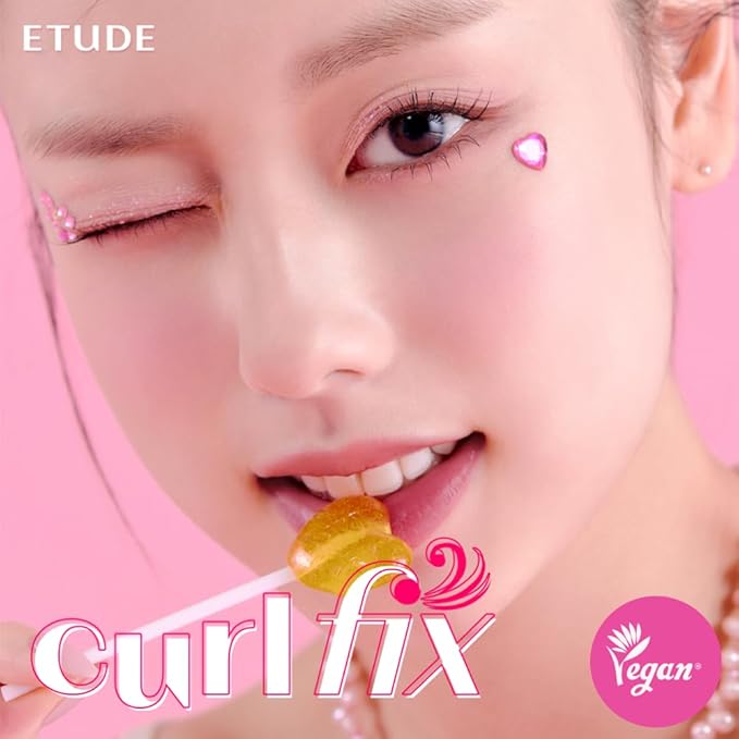 ETUDE Curl Fix Mascara Black 1+1 Set, Lash Mascara, Strong Curl Up, Long-Lasting, Waterproof, Light-Weight, Korean Makeup, Beauty, Vegan Certified (0.27 * 2 Fl Oz)