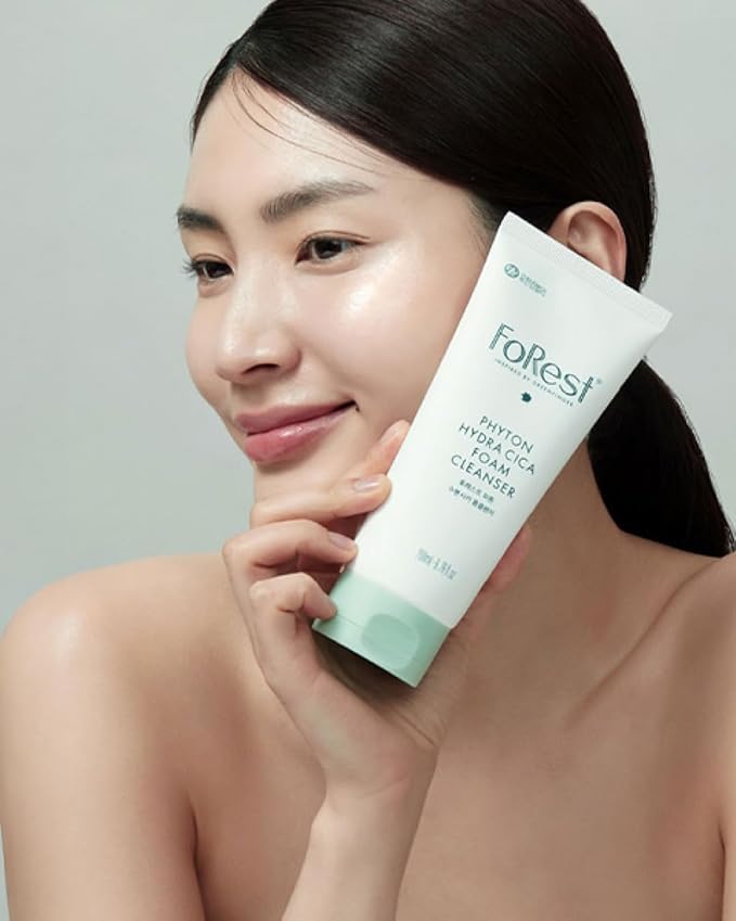 FOREST Phyton Hydra Cica Foam Cleanser 6.76 fl. oz. | Moisturizing | Low-pH | Hydrating Cleansing Wash for Sensitive Skin | Korean Skin Care | Deep Cleansing