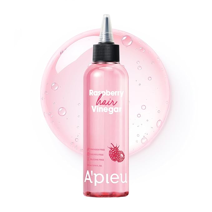 A’PIEU Raspberry Hair Vinegar Rinse - Scalp Clean & Detox for Oily and Itchy Scalp, Buildup & Dandruff Scalp Treatment, pH-Balancing for Fresh and Shiny Hair. Korean Hair Care. 6.76 fl oz
