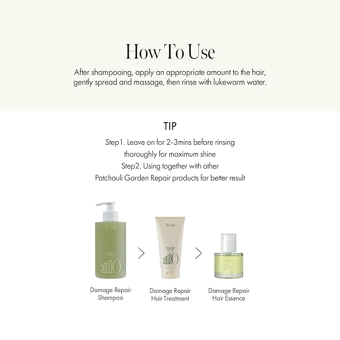 ANILLO Patchouli Garden Damage Repair Hair Treatment – Korean Hair Mask for Damaged Hair w/Patchouli Leaf Water, Protein Complex & Amino Acids – Vegan Hair Treatment Conditioner (5.07 fl oz)