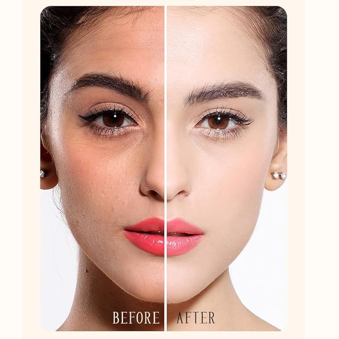 2 In 1- Luxury Anti-Wrinkle Foundation Stick, Korea Flawless Eraser Foundation Stick With Brush, Contour Stick Foundation Face Stick, Makeup Eraser Korean Foundation Stick (Brilliant White + Natural)