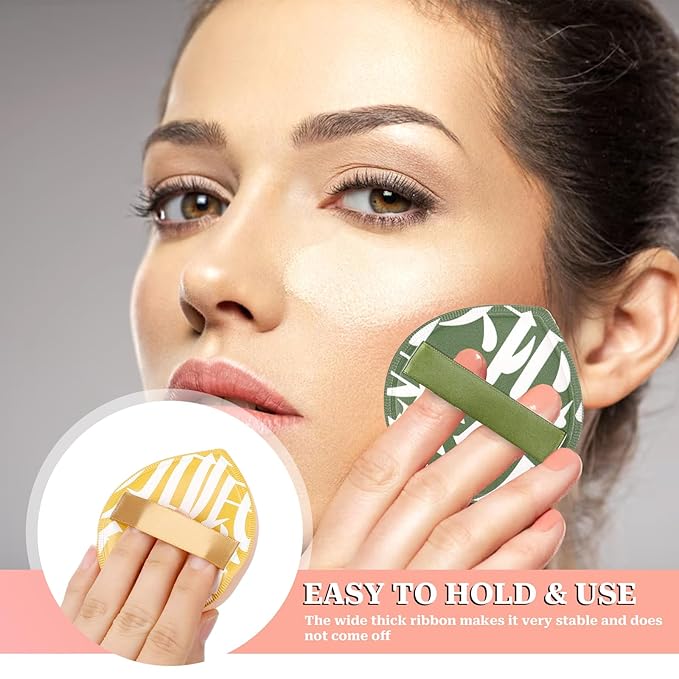 4 Pcs Korean Makeup Sponge Puff for Foundation Concealer and Powder Teardrop Setting Powder Puff Makeup Cushion Puff Foundation Sponge Blender Sponge for Liquid, Cream, and Powder (Large Size)