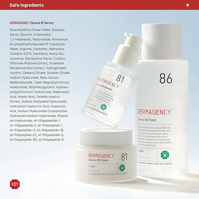 Zeroca 81 Serum – Korean Wild Rose Serum for Acne-Prone & Sensitive Skin – Balances Oil-Water, Soothes Redness, Fades Post-Blemish Marks, Firms & Hydrates 1.01 oz. 30 ml