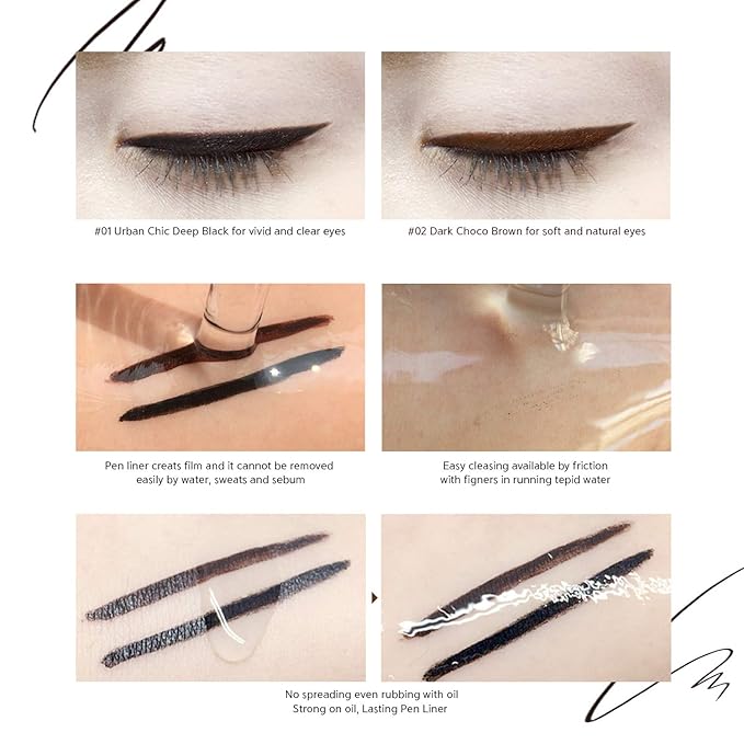 The Orchid Skin URBAN CHIC DEEP BLACK PEN LINER for Eye line, Korean Brand 0.1oz