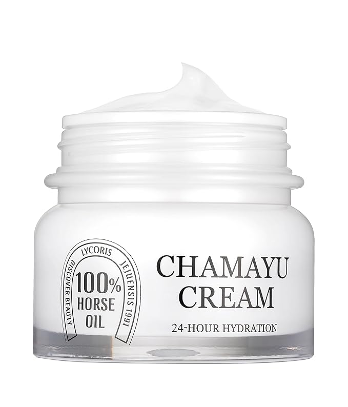 LYCORIS Chamayu Horse Oil Cream, 100% Pure Horse Oil Moisturizer with 24-Hour Hydration, Korean Skincare for Dry Sensitive Skin