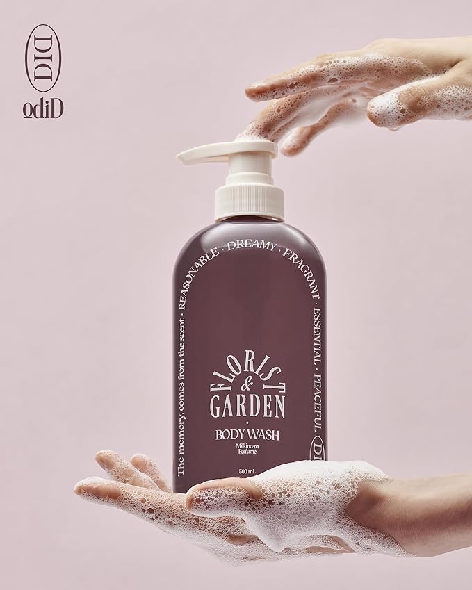 Milk in Cera Perfume Body Wash - Korean Moisturizing Body Cleanser for All Skin Types - Refreshing & Sweet Floral Scent - with Milk Protein and Ceramide, 16.9 fl.oz.