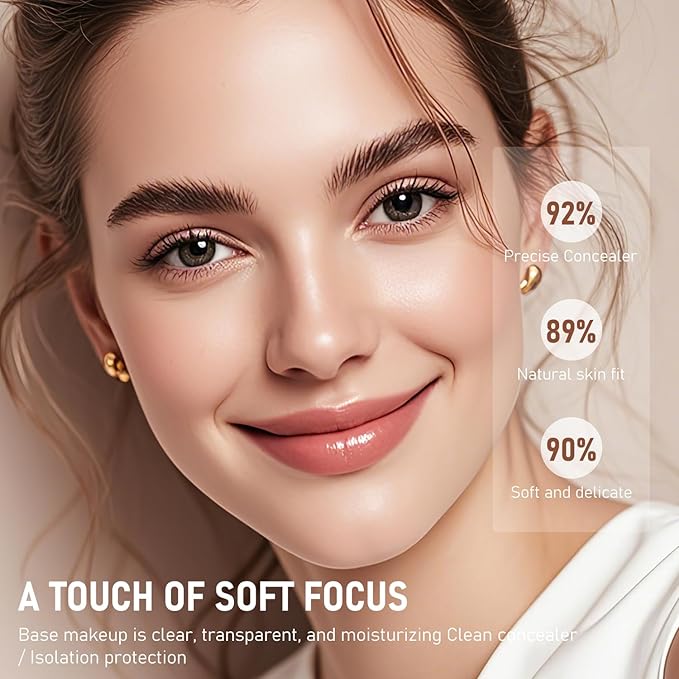 Flawless Eraser Foundation Stick,Korean Hydrating Lightweight Foundation Stick with Brush,Multi-Use Foundation Stick Makeup, Waterproof Thin and Cover Blemishes for All Skin Types (ivory white, 01)