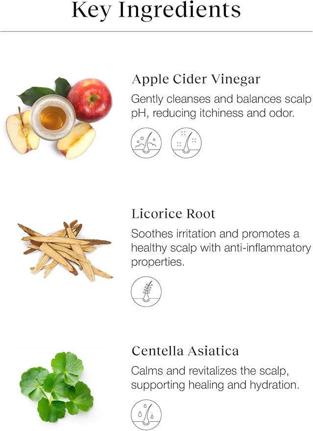 Braid Rev Scalp Cleansing Toner Pad, Korean Scalp Treatment, Apple Cider Vinegar Exfoliator, No-Rinse, Itchy Relief, Moisturizing, Travel Kit, 5 Sheets