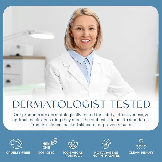 Face Moisturizer Day Cream Set - Dermatologist Tested, Anti Aging, Korean Skin Care - For Firm, Smooth, Plump and Hydrated Skin - Vegan, Clean Beauty, Cruelty Free- Pack of 3