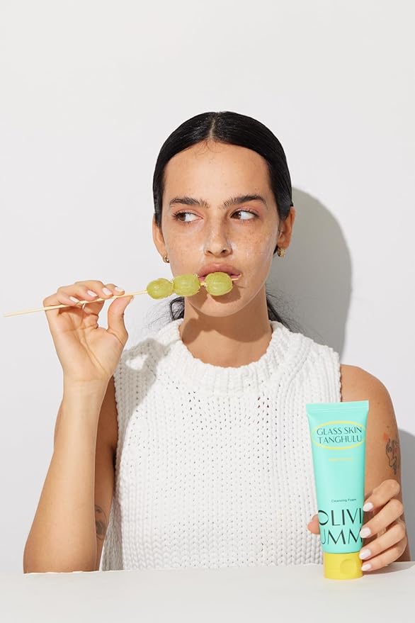 OLIVIAUMMA Glass Skin Tanghulu Shine Muscat Foaming Cleanser - Olivia Umma Deep Cleansing, Moisturizing, and Antioxidant-Rich Korean Face Wash for All Skin Types by Olivia Umma - 120ml