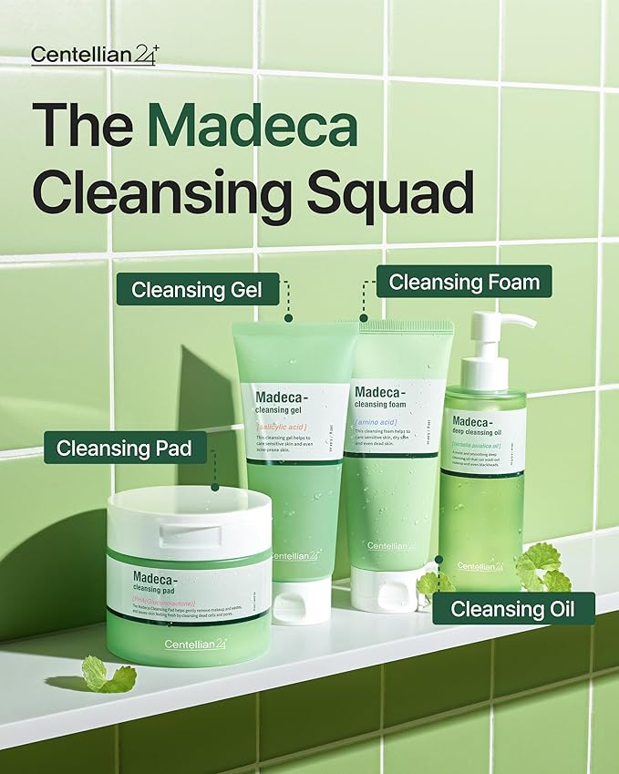 Centellian 24 Cleansing Pad (60 Counts) - Water Proof Makeup Remover Cleansing Face Wipes by Dongkook. Korean Gentle, Exfoliating Daily Cleanser for Sensitive Skin