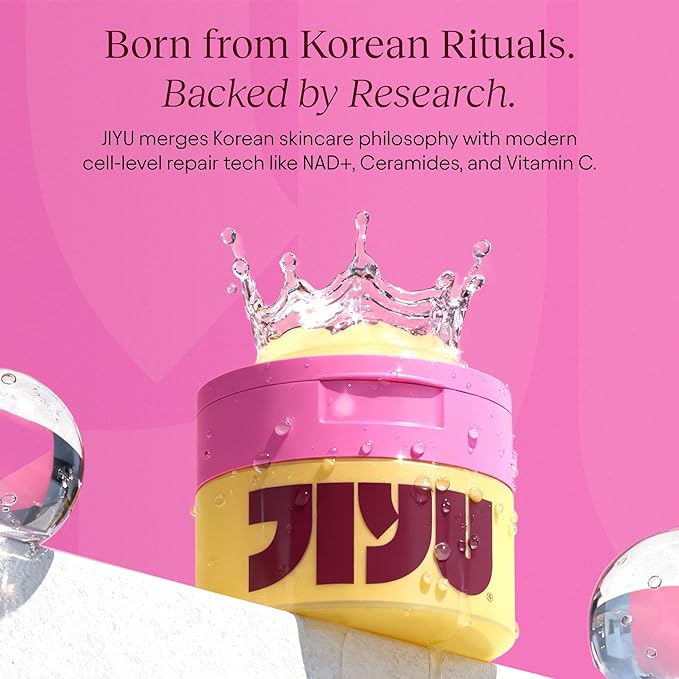 JiYu NAD+ Hydrating Face Moisturizer – Korean Anti-Aging Cream for Radiant, Firm & Smooth Skin – Deeply Hydrating & Brightening Daily Moisturizer Face Cream for Women & Men, All Skin Types – 50 ml