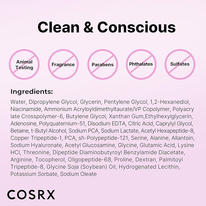 COSRX 6X Peptide Collagen Booster Toner Serum with Copper Peptides, Niacinamide & Hyaluronic Acid Skin Renewal Boosting Facial Essences, Korean Skin Care, 5.07 fl.oz, Stocking Stuffers