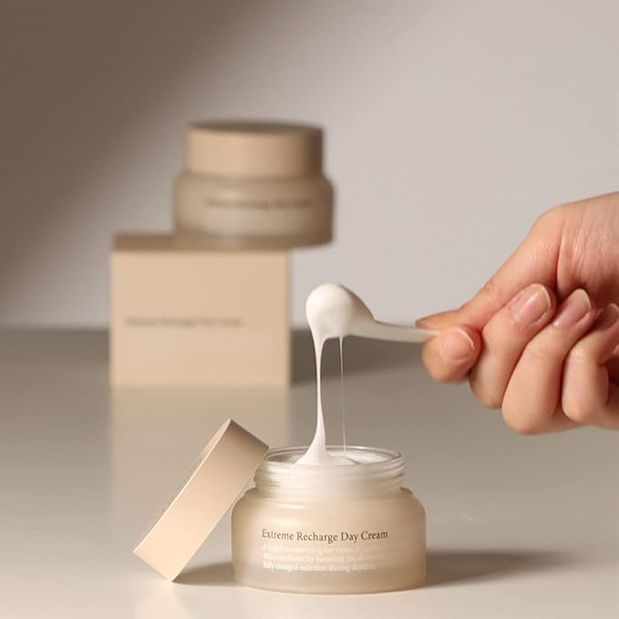 LU'PIUM Extreme Recharge Day Cream – Vegan Moisture Shield & Barrier Repair Cream for Dry or Sensitive Skin, 5 Plant Mucin Complex & Liposome Nutrition, Inspired by Korean Skincare