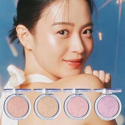 EGLIPS Everglow Highlighter - Radiant Glow Soft Jelly Texture Shimmer Powder Lightweight Longlasting Buildable & Blendable Smooth Silky Finish Daily Korean Face Makeup (01 HALO, 0.17 oz)