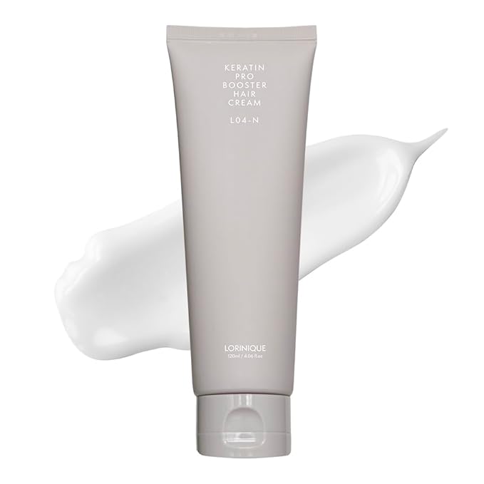 Korean Keratin Leave In Conditioner 4.06 fl oz L04‑N Hair Cream for Deep Nourishing | Keratin Pro Booster & Heat Protection with Korean Camellia Oil