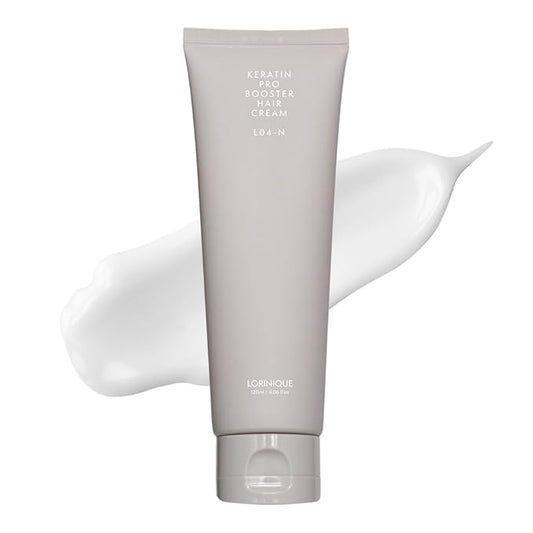 Korean Keratin Leave In Conditioner 4.06 fl oz L04‑N Hair Cream for Deep Nourishing | Keratin Pro Booster & Heat Protection with Korean Camellia Oil