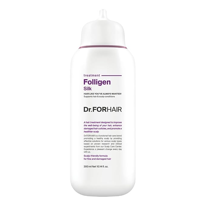 DR.FORHAIR Folligen Silk Treatment | Korean Hair Treatment For Dry Damaged Hair | Scalp Treatment & Hair Mask | For Hair Thickening & Fuller Looking, 10.14 fl oz