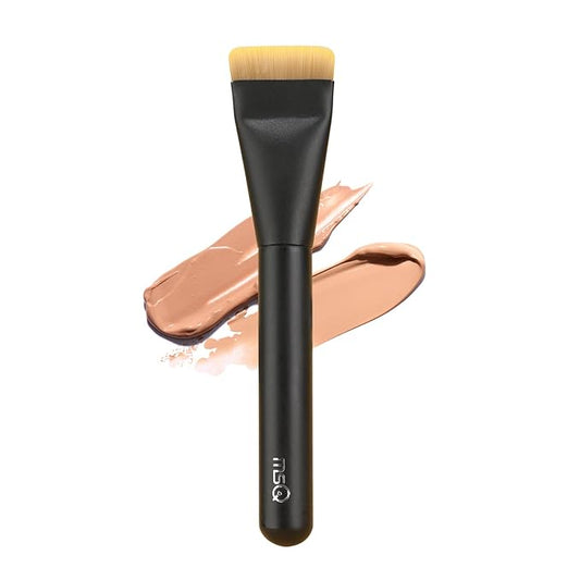 MSQ Flat Foundation Brush,Korean Makeup Brush Ultra Thin Spatula Facial Brush Face Mask Brushes for Liquid Foundation, Blending Cream,Mask,Mud, Clay, Charcoal Mixed Mask, DIY