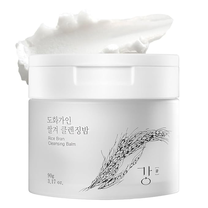 Korean Cleansing Balm with Rice Scent (Milky Sherbet Texture) – Gentle Makeup Remover, Removes Waterproof Makeup and Facial Oil, Includes Hygienic Mini Spatula, Holiday Essential