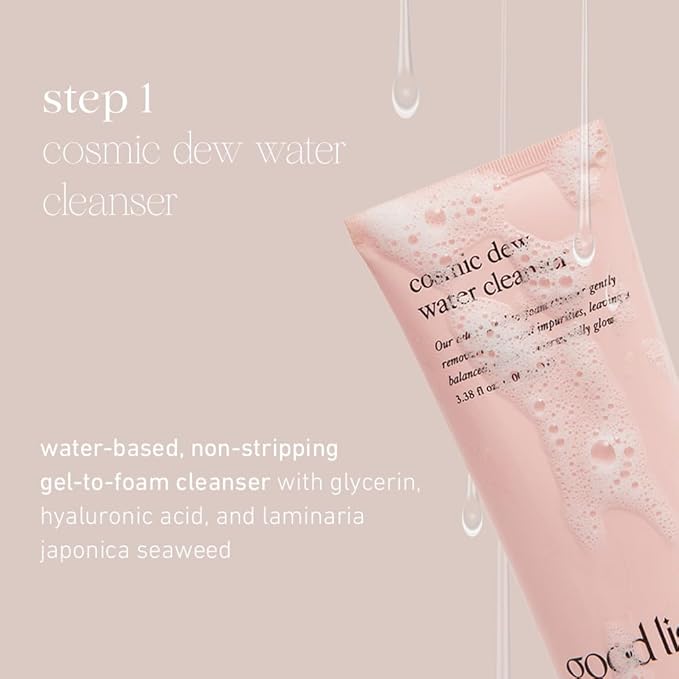 good light All-Stars Kit. An Otherworldly Korean Skincare Set With Our Top-Rated Cleanser, Toner, Moisturizer & Lip Milk. Use As Daily Skincare Routine, Gift Set, Beauty Essentials For Celestial Glow.