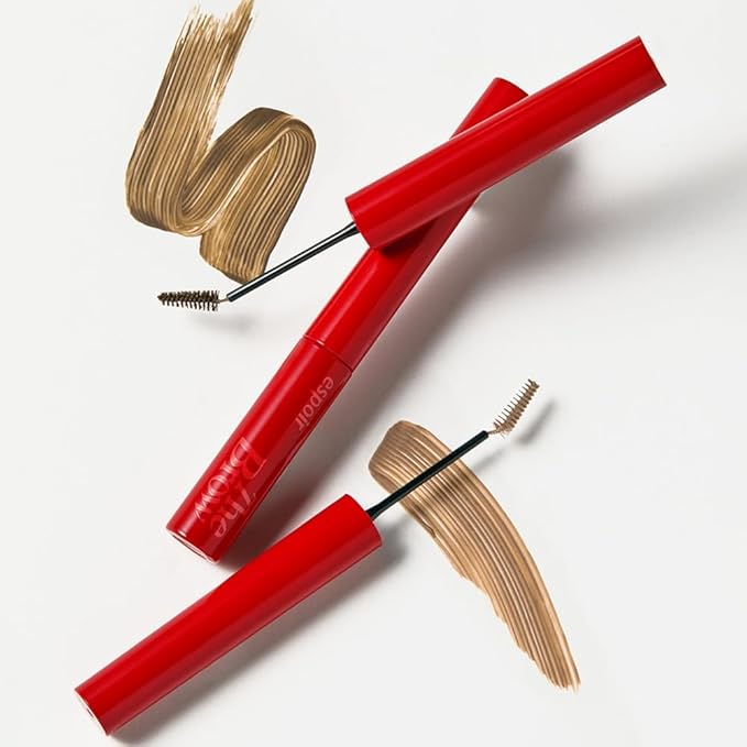 Espoir The Brow Color Fixing Cara #5 Dusty Pink | Easy Fixing without Clumping with Skinny Brush, Long-Lasting & Smudge-proof Eyebrow Mascara, Soft Mood Coloring Tinted Gel, Korean Makeup, 0.1 Fl Oz.