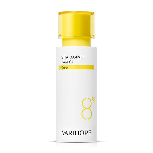 VARIHOPE Vita-Aging Pure C Cream – Vitamin C Face Cream for Deep Hydration, Elasticity & Uneven Tone, Korean Skin Care with Pure Vitamin C for Smooth, Radiant, Healthy-Looking Skin | 1.35 fl oz