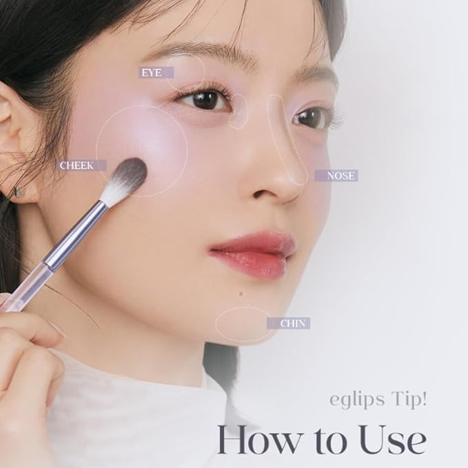 EGLIPS Everglow Highlighter - Radiant Glow Soft Jelly Texture Shimmer Powder Lightweight Longlasting Buildable & Blendable Smooth Silky Finish Daily Korean Face Makeup (01 HALO, 0.17 oz)