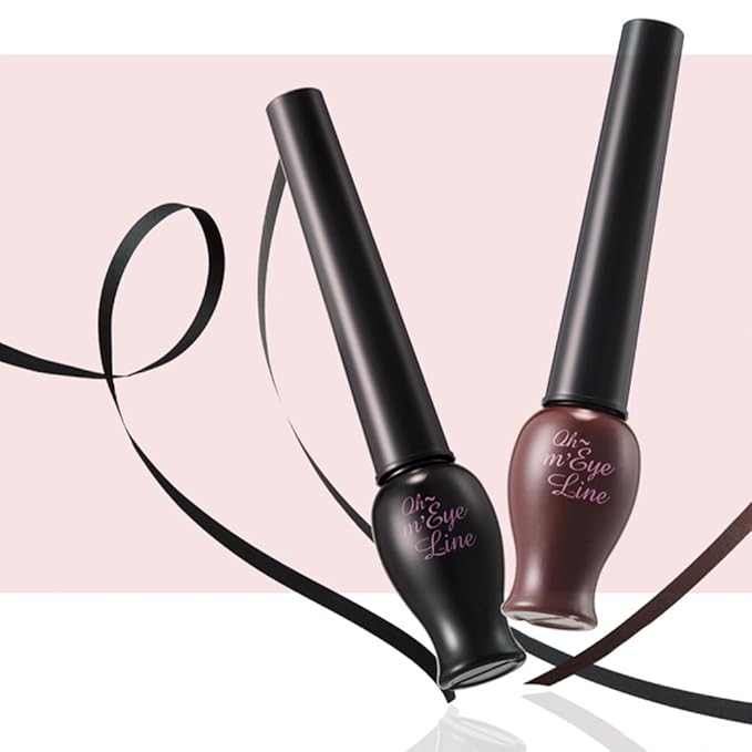 ETUDE OH M'EYE LINE liquid eyeliner - Brown, Intense Precision Liquid Eyeliner, Vivid, Deep Color, Smudge Proof, Long Lasting, Korean Makeup, Kbeauty, Perfect for Gift