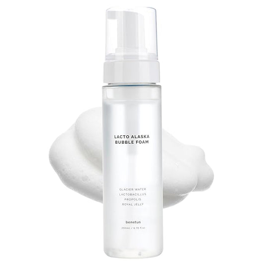 BENETUS Lacto Alaska Bubble Foam, Facial Cleanser, Face Wash, Moisture Balance, for Sensitive Skin Korean Skincare 200ml