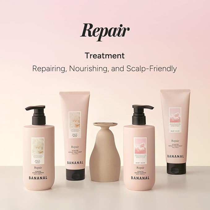 Scented Repair Treatment Mask – Protein Enriched Deep Korean Hair Conditioner for Damaged – 17 Amino Acids, Botanical Oils, Shea Butter & Ceramide, White Floral Musk, 100 ml / 3.4 fl oz