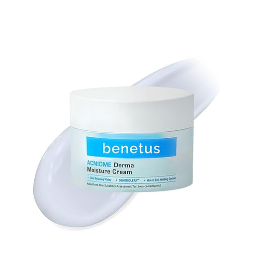 ACNIOME Derma Moisture Cream, Salicylic Acid Daily Pore-Care Gel Cream, Hydrating Non-Sticky Moisturizer with Hyaluronic Acid for Oily & Sensitive Skin, Korean Skincare (1.69 Fl Oz)