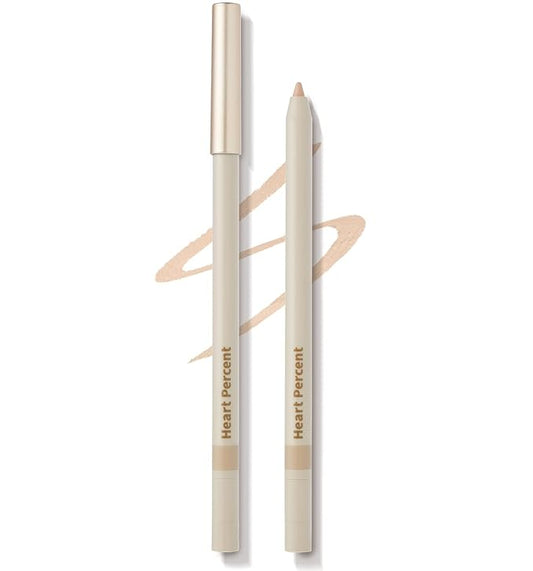Heart Percent Dote On Mood Gel Eyeliner Pencil – Long-Lasting Waterproof Smudge Proof Smooth Retractable, Aegyo Sal Makeup, Under Eye Highlighter with Built-In Sharpener, #03. Light Beige