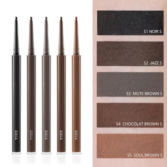 BBIA Last Auto Gel Eyeliner SLIM 5 Colors – Ultra-Fine Waterproof Mechanical Gel Eye Liner Pencil Smudge-Proof Easy Drawing Smooth Gliding Texture Vegan Korean Eye Makeup (S5 SOUL BROWN SLIM R)