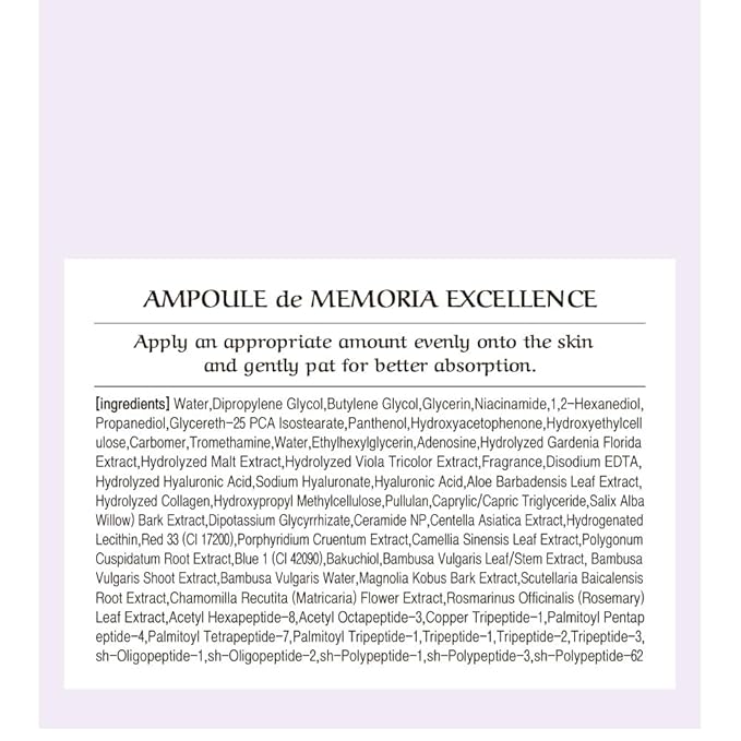 [CHALLANS de PARIS] Ampoule de Memoria Excellence – Bakuchiol Hydrating Ampoule for Skin Firmness & Moisture Care, Korean Skincare 1.23 fl. oz