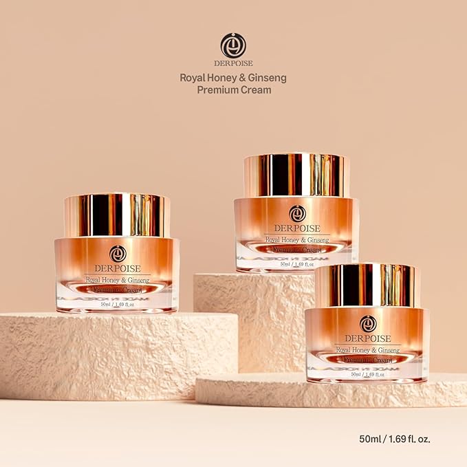 Royal Honey & Ginseng Premium Cream - Korean Ginseng SkinCare Face Cream For Day & Night - Brightening, Firming, Minimize Pores - Reduces Fine Line - Nourishing Anti-Aging Face Cream 50ml