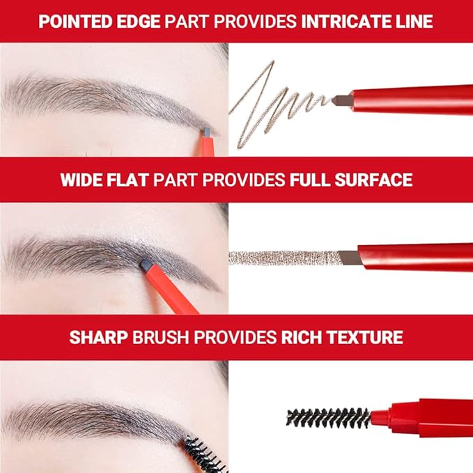 Espoir The Brow Balance Pencil #2 Cool Gray | Eye Brow Pencil that's Natural and Easy to Draw without Clumping | A Detailed and Rich Eyebrow Texture | Korean Makeup