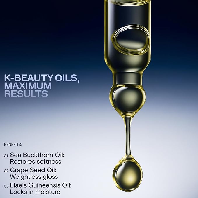 Korean Hair Care Deep Hydrating Hair Oil for Dry Damaged Frizzy – 100ml / 3.3 fl oz (Large Size) – Lightweight Nourishing Oil for Frizz Control, Shine, Split Ends Repair, Heat Protectant