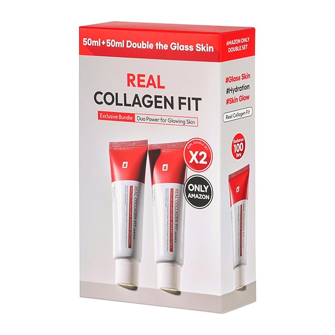 TOSOWOONG Real Collagen Fit, Hydrolyzed Collagen Wrapping Mask, Peel Off Facial Mask for elasticity, Hydrating, Glow, Glass Skin, Face Moisturizer, Self Care, Korean Skin Care, 1.69 fl. oz, Pack of 2