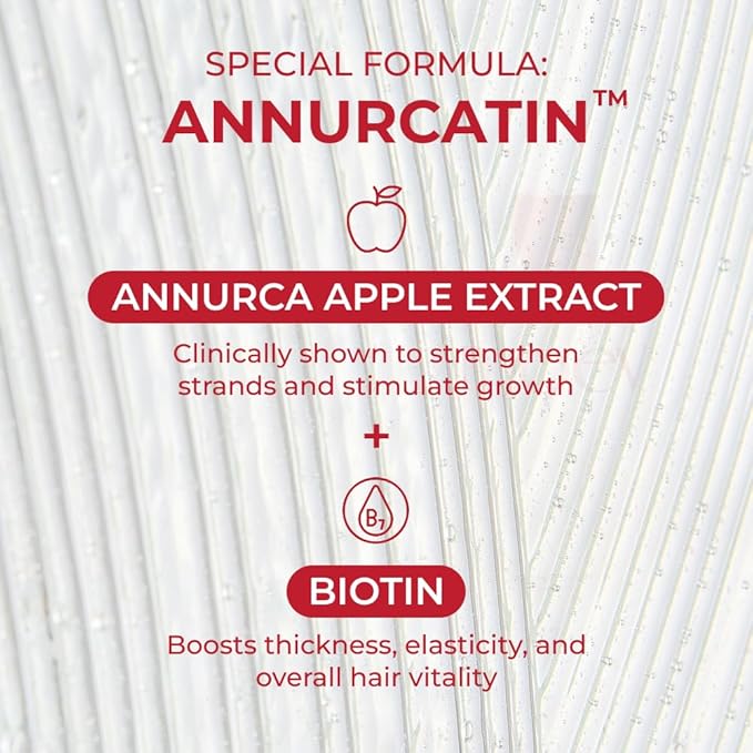 MOEV ANNURCATIN Shampoo | Korean Apple Hair Care for Strength and Volume in Thinning Hair | Adds Lift | Paraben-Free | Suitable for All Hair Types (10.14 fl.oz, apple & vanilla)