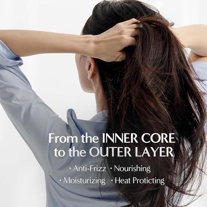 L04-N Keratin Heat Protectant Hair Cream 0.67fl oz | Korean Camellia Oil Leave-In Treatment for Silky & Shiny Hair | Anti-Frizz & Moisturizing Hair Serum