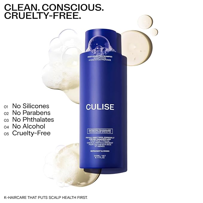 Korean Hair Care Deep Hydrating Shampoo for Dry Damaged Color Treated Hair - Moisturizing, Strenghtening - Rice Water, Caffeine, Argan Oil, Probiotics, Hyaluronic Acid, Turmeric, Sulfate Free