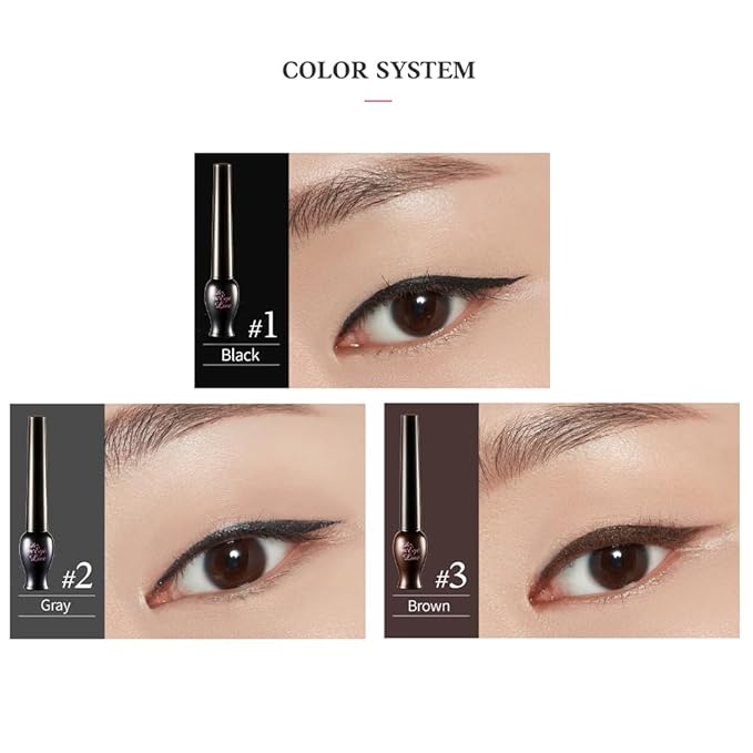 ETUDE OH M'EYE LINE liquid eyeliner - Brown, Intense Precision Liquid Eyeliner, Vivid, Deep Color, Smudge Proof, Long Lasting, Korean Makeup, Kbeauty, Perfect for Gift