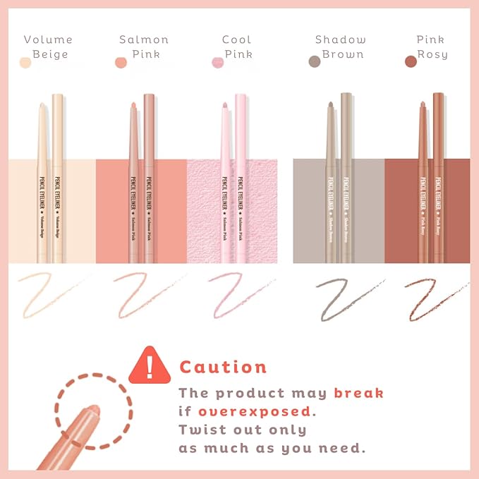 [thebom] AegyoSal Eyeliner Under-Eye Enhancing Pencil Highlighter Eye Makeup (Pink Rosy) Soft matte with fine pearl