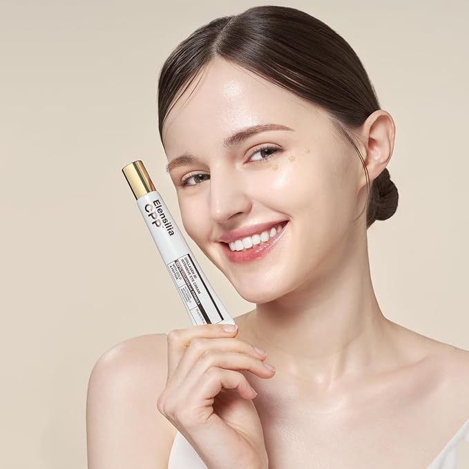 Elensilia 80% Collagen With Gold Peptides Eye Cream - Snail Secretion Filtrate + Matrixyl 3000 + Haloxyl For Wrinkles, Dark Circles, Moisturizer - Korean Skin Care, 0.7 fl.oz